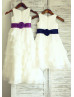 Ivory Chiffon Cupcake Flower Girl Dress